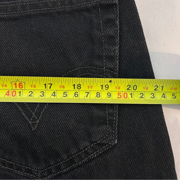 Levi’s Men's Black Denim Jeans Slim fit Size 36x30  casual school fall - Picture 7 of 10